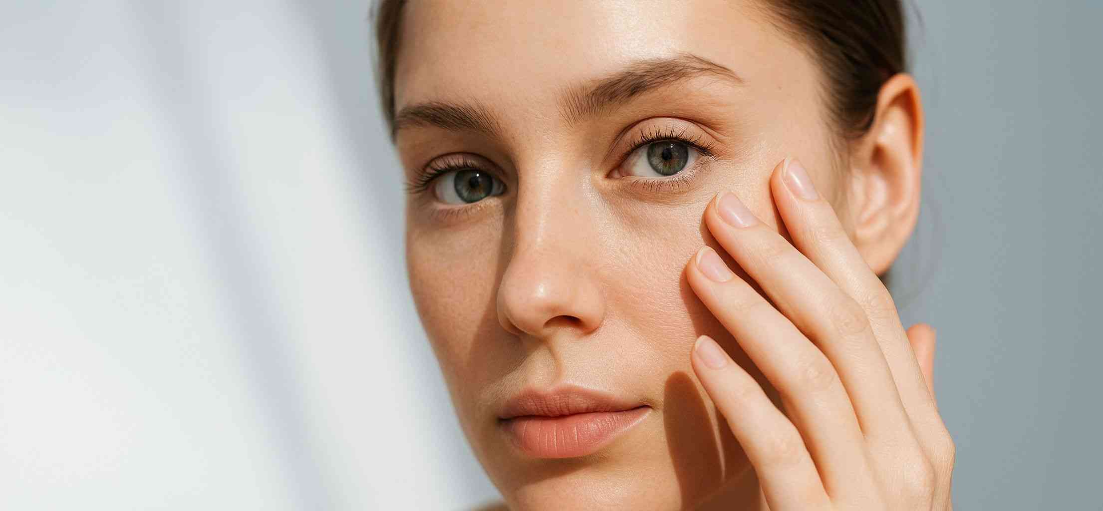 woman after tear trough filler treatment care