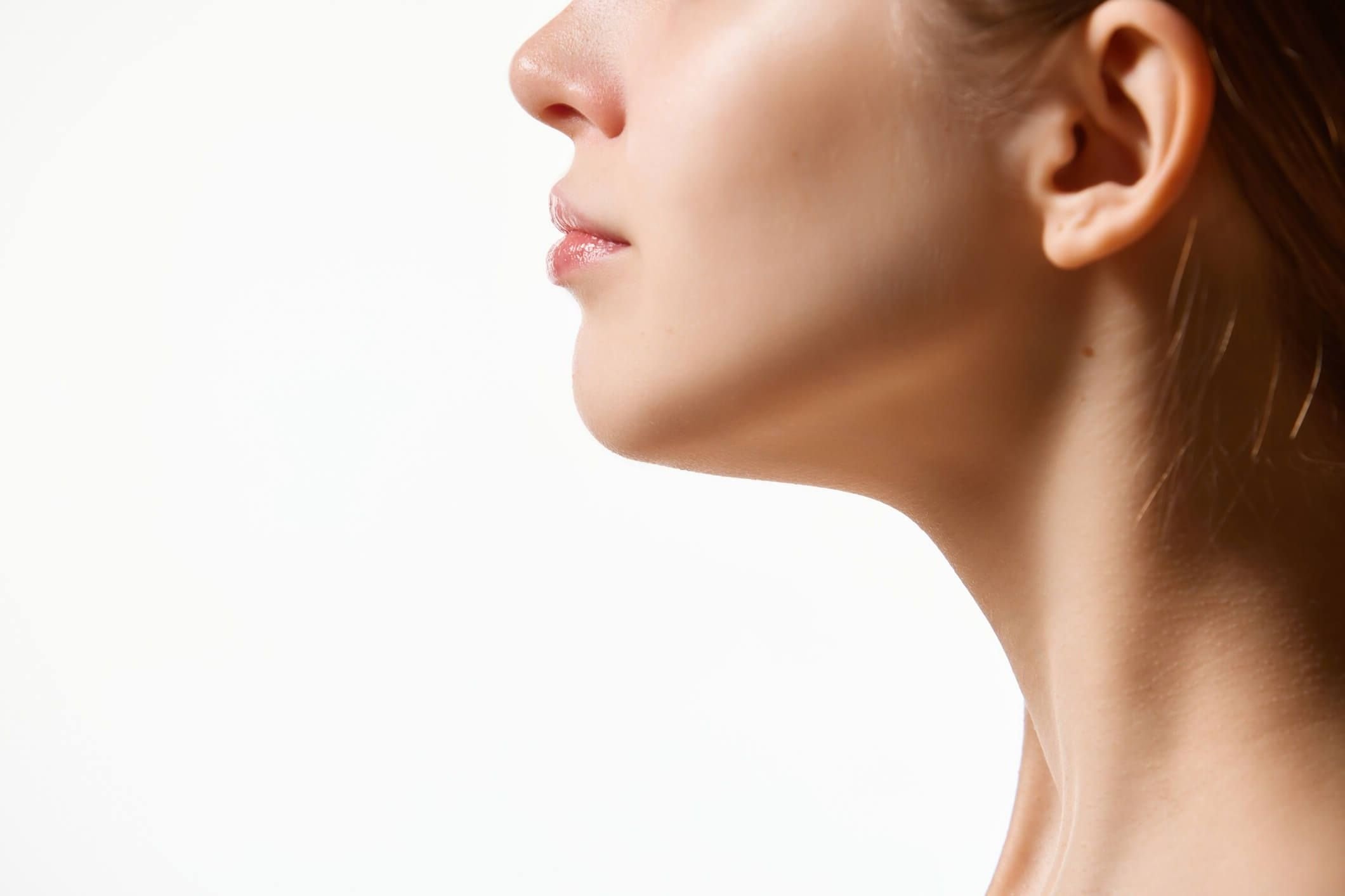 woman with perfect chin